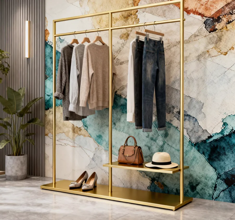 Clothing StoreIron Clothing Store Hanger Floor Light Luxury Internet Celebrity Women's Clothing Store Vertical Hangerlodk
Clothing StoreIron Clothing Store Hanger Floor Light Luxury Internet Celebrity Women's Clothing Store Vertical Hangerlodk