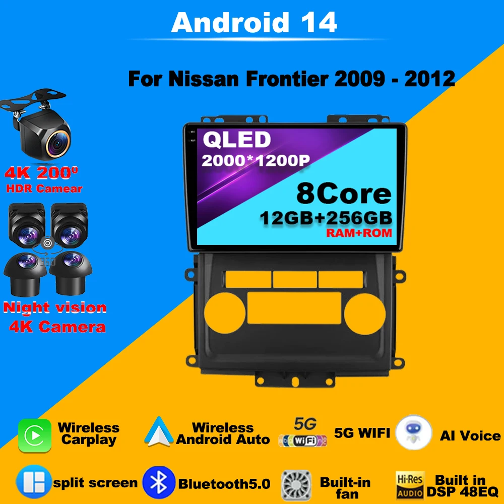 Android 14 Car Radio for Nissan Frontier 2009 - 2012 Xterra 2N50 2008 - 2015 Video Multimedia Player GPS Navigation Stereo WiFi
Android 14 Car Radio for Nissan Frontier 2009 - 2012 Xterra 2N50 2008 - 2015 Video Multimedia Player GPS Navigation Stereo WiFi