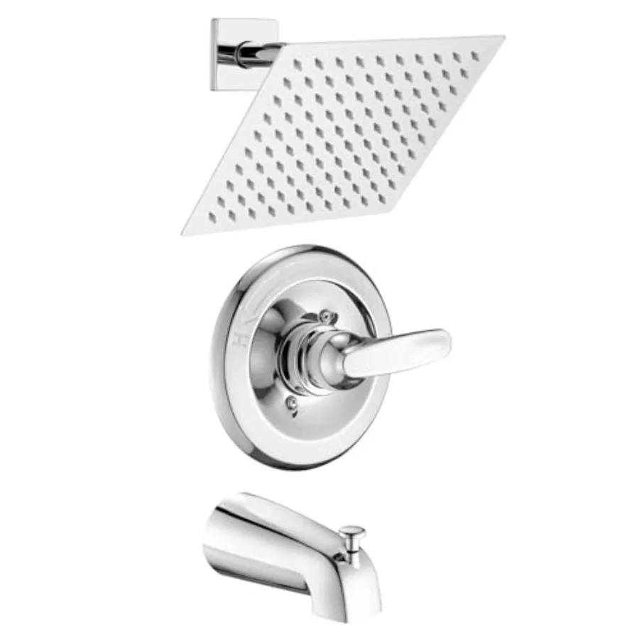 8" Shower Faucet Compatible with Delta 13/14 Series Tub Trim Kit High Pressure Square Rain Shower Headand Handle Set System Val
8" Shower Faucet Compatible with Delta 13/14 Series Tub Trim Kit High Pressure Square Rain Shower Headand Handle Set System Val