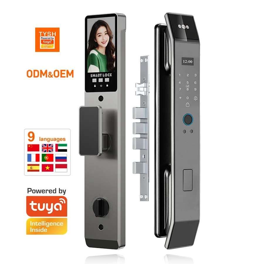 STLF 3D Face Recognition Aluminum Wood Door Lock Automatic Fingerprint Tuya App WiFi Biometric Home Security Digital Lock
STLF 3D Face Recognition Aluminum Wood Door Lock Automatic Fingerprint Tuya App WiFi Biometric Home Security Digital Lock