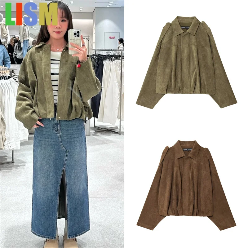 LISM Women's Jacket Fall 2025 Faux Suede Loose Bomber Jacket Casual Fashion Personality Versatile Female coat winter
LISM Women's Jacket Fall 2025 Faux Suede Loose Bomber Jacket Casual Fashion Personality Versatile Female coat winter