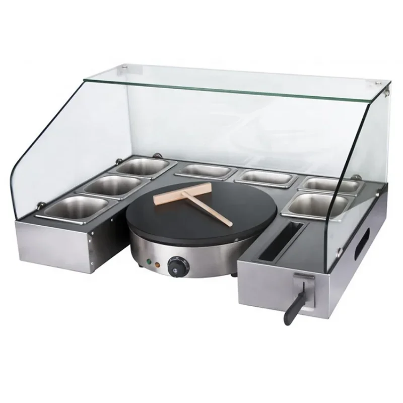Commercial Pancake Cake Making Non-Stick Electric Crepe Maker with Serving Station
Commercial Pancake Cake Making Non-Stick Electric Crepe Maker with Serving Station