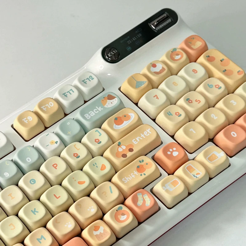 Cute Tangerine Theme Keycaps Set Customized PBT Sublimation XOA Profile Keyboard Cap for Mechanical Keyboard Accessories Gifts
Cute Tangerine Theme Keycaps Set Customized PBT Sublimation XOA Profile Keyboard Cap for Mechanical Keyboard Accessories Gifts