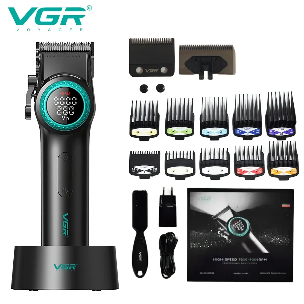VGR Hair Trimmer Professional Haircut Machine 9000RPM Hair Clipper with Charging Base Hair Cutting Machine Trimmer for Men V-001
VGR Hair Trimmer Professional Haircut Machine 9000RPM Hair Clipper with Charging Base Hair Cutting Machine Trimmer for Men V-001