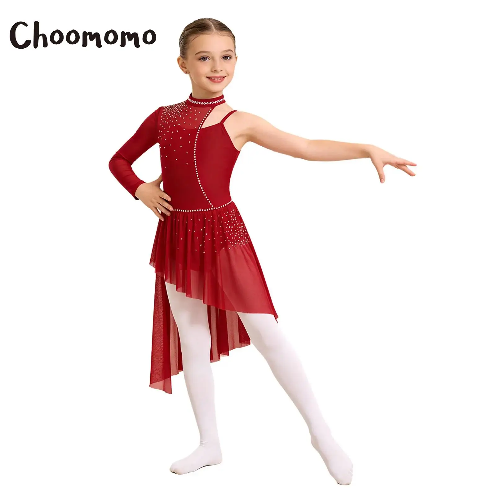 Kids Girls One Shoulder Modern Lyrical Dance Dress Asymmetrical Mesh Irregular Ballet Gymnastics Skating Leotard Dress Costume
Kids Girls One Shoulder Modern Lyrical Dance Dress Asymmetrical Mesh Irregular Ballet Gymnastics Skating Leotard Dress Costume