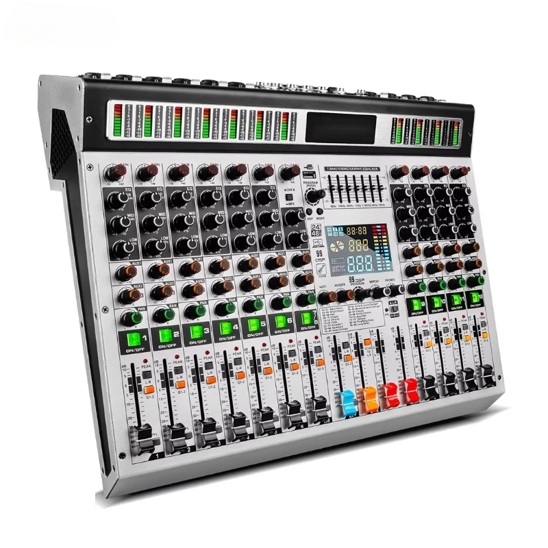 YYHC-12 Channel Professional Audio Digital Mixer Mixing Console 99 Mini Sound Mixer Console with Bluetooth MP3 USB
YYHC-12 Channel Professional Audio Digital Mixer Mixing Console 99 Mini Sound Mixer Console with Bluetooth MP3 USB