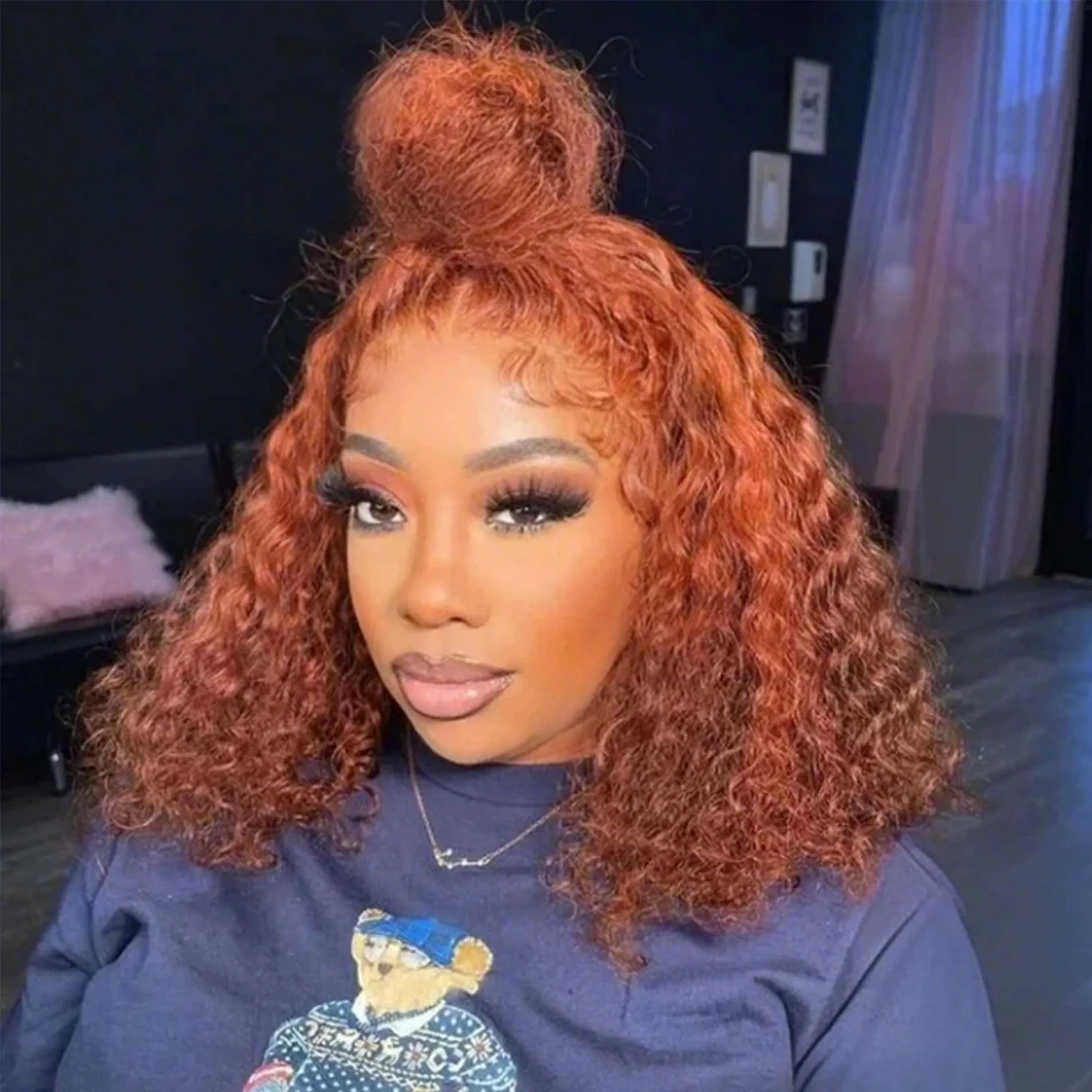 200 Density Water Wave 13x4 Lace Front Human Hair Wig 4/350 Highlight Short Bob Curly Wigs For Women Ombre Ginger Orange Bob Wig
200 Density Water Wave 13x4 Lace Front Human Hair Wig 4/350 Highlight Short Bob Curly Wigs For Women Ombre Ginger Orange Bob Wig