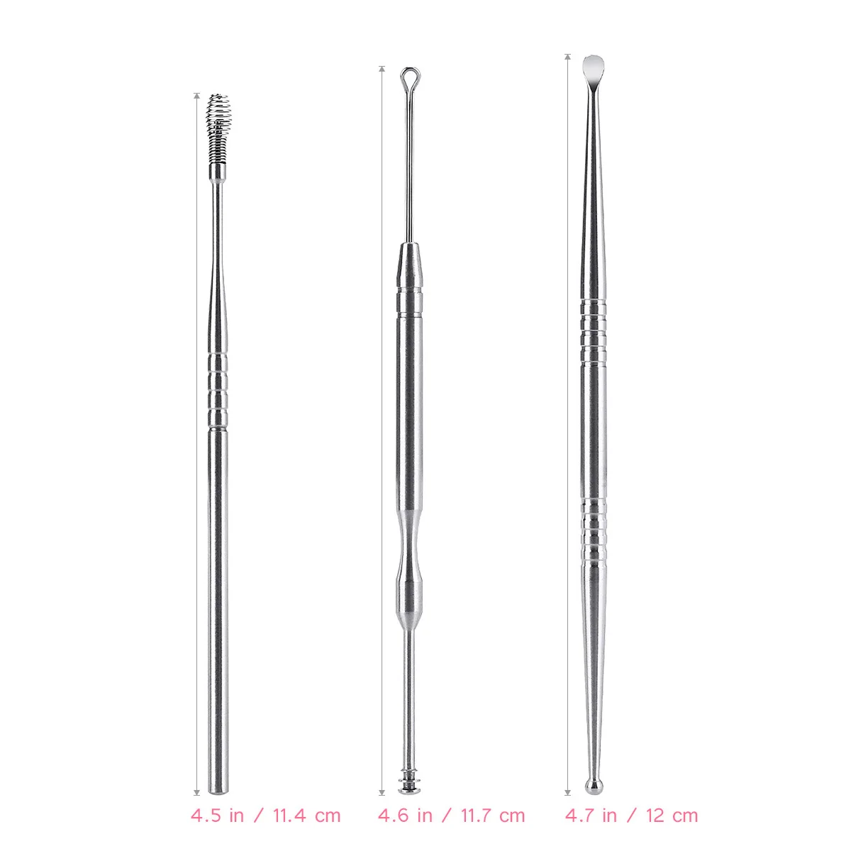 3 шт., набор ушных ложек из нержавеющей стали, профессиональный очиститель ушных каналов, безопасный инструмент для удаления воска, эргономичный дизайн, полированная отделка, семья
3 шт., набор ушных ложек из нержавеющей стали, профессиональный очиститель ушных каналов, безопасный инструмент для удаления воска, эргономичный дизайн, полированная отделка, семья