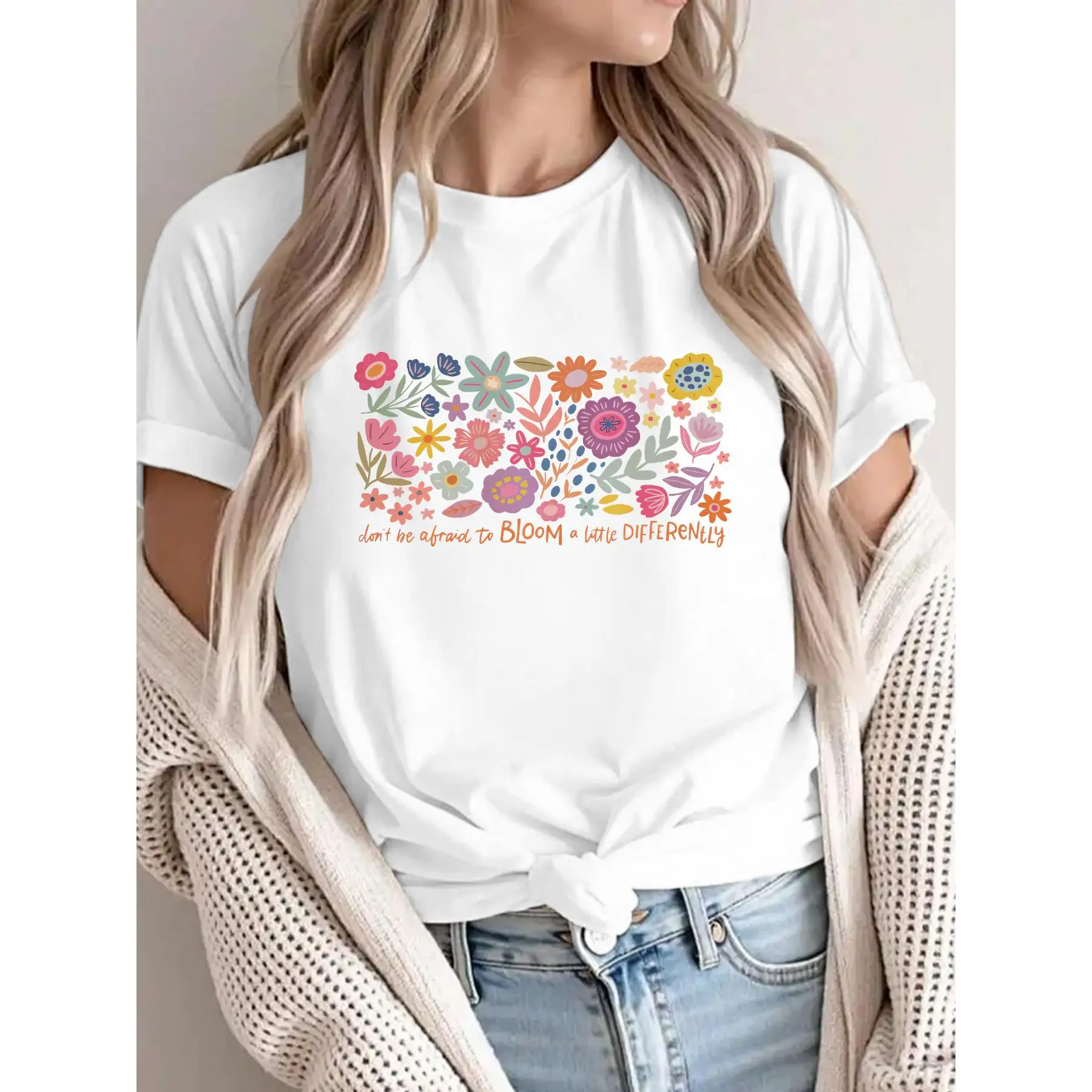 Motivational Tee Encouraging Self - Expression and Uniqueness with a Beautiful Botanical Graphic
Motivational Tee Encouraging Self - Expression and Uniqueness with a Beautiful Botanical Graphic