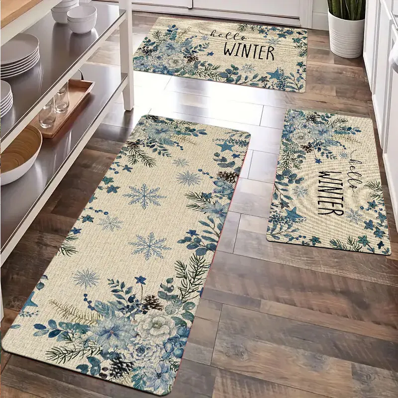 Christmas Snowflake Pattern Kitchen Carpet Flannel Material Suitable for Bathroom Bedroom Festive Home Decor Rug
Christmas Snowflake Pattern Kitchen Carpet Flannel Material Suitable for Bathroom Bedroom Festive Home Decor Rug