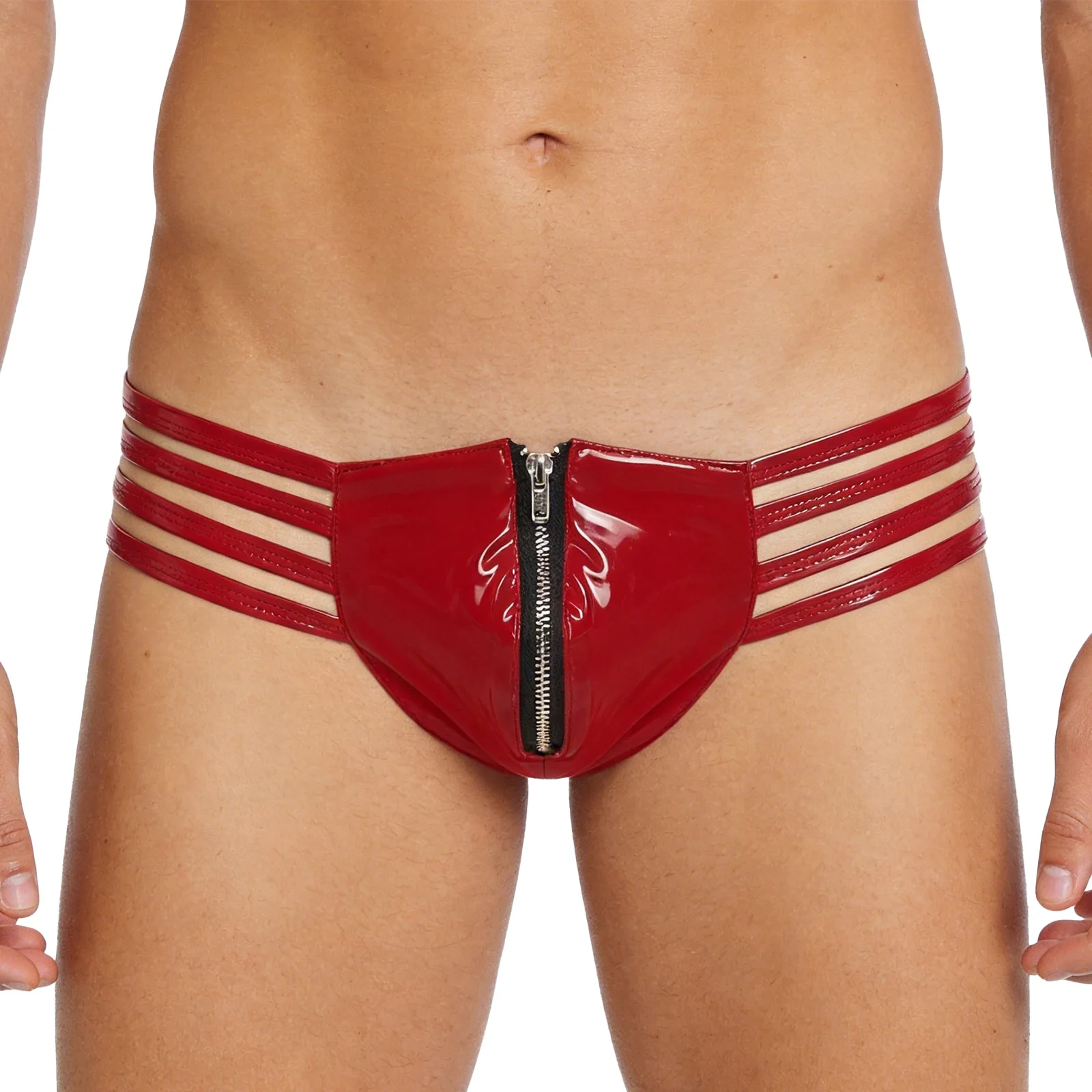Men Wet Looking Underwear Zipper Open Thong Strappy Waist T-back G-ring Briefs Lingerie Tempting Glossy Club Swimwear Nightwear
Men Wet Looking Underwear Zipper Open Thong Strappy Waist T-back G-ring Briefs Lingerie Tempting Glossy Club Swimwear Nightwear