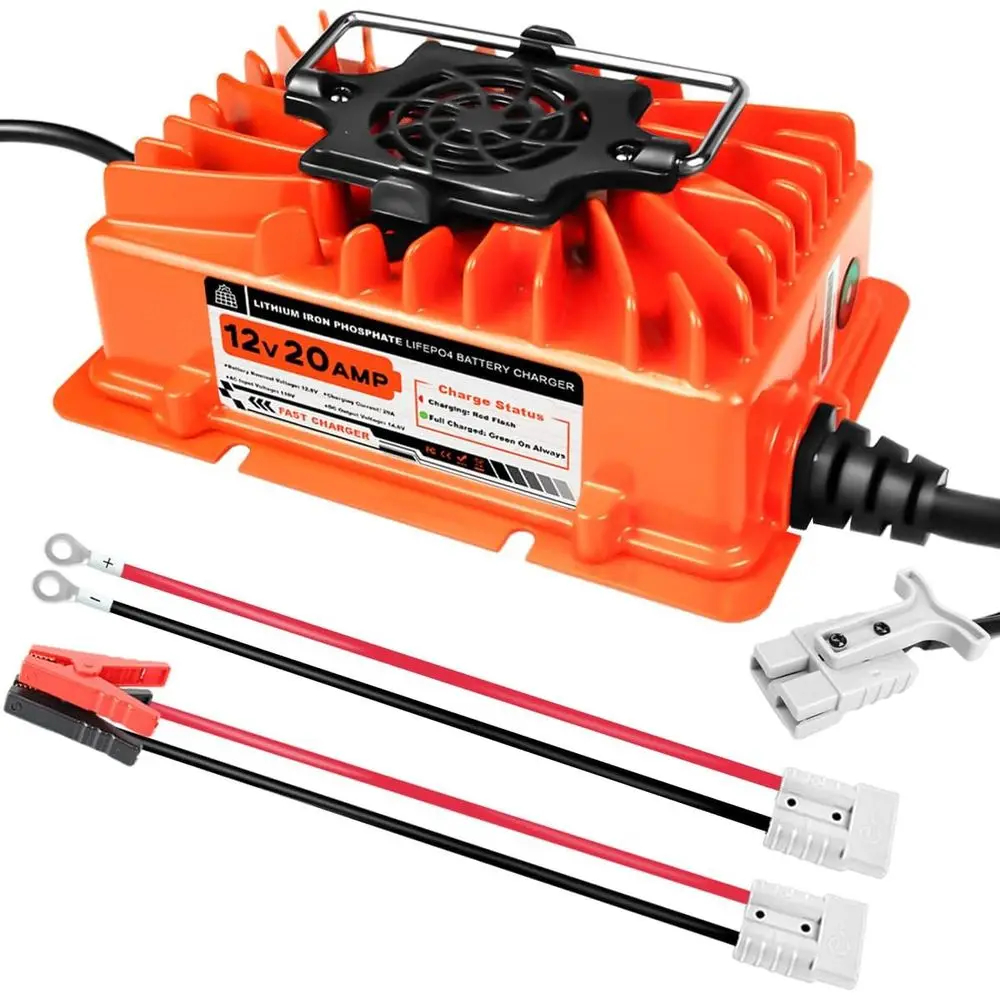 14.6V 20A LiFePO4 Battery Charger 12V Lithium Battery Charger with Anderson Plug AC to DC Smart Trickle Charger for Lithium Iron
14.6V 20A LiFePO4 Battery Charger 12V Lithium Battery Charger with Anderson Plug AC to DC Smart Trickle Charger for Lithium Iron