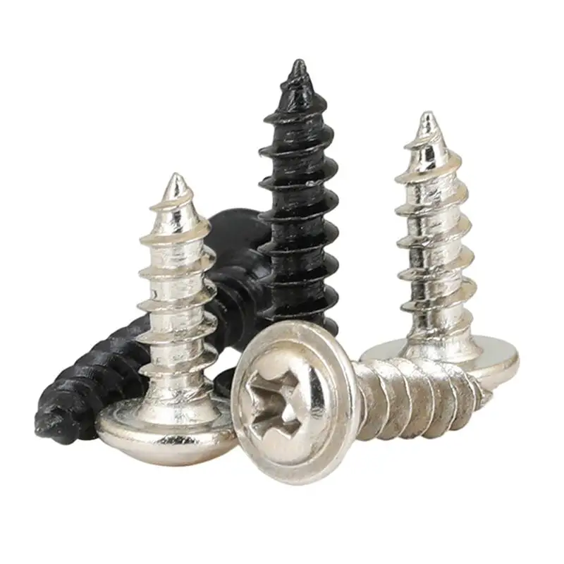 M1.2-M5 Round Pan Head Phillips Self Tapping Screw With Pad Nickel /Black Zinc Plated Cross With Collar Padded Washer Small Bolt
M1.2-M5 Round Pan Head Phillips Self Tapping Screw With Pad Nickel /Black Zinc Plated Cross With Collar Padded Washer Small Bolt