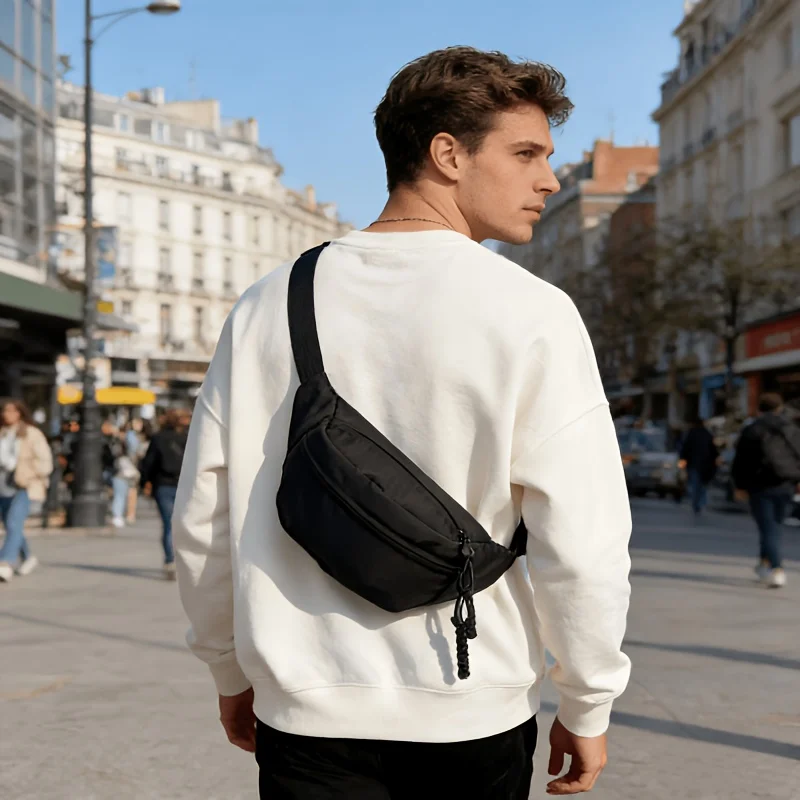 Easy Black Nylon Crossbody Chest Bag, Unisex Casual Shoulder Waist Pack, Lightweight Sports And Commute Crossbody Bag
Easy Black Nylon Crossbody Chest Bag, Unisex Casual Shoulder Waist Pack, Lightweight Sports And Commute Crossbody Bag