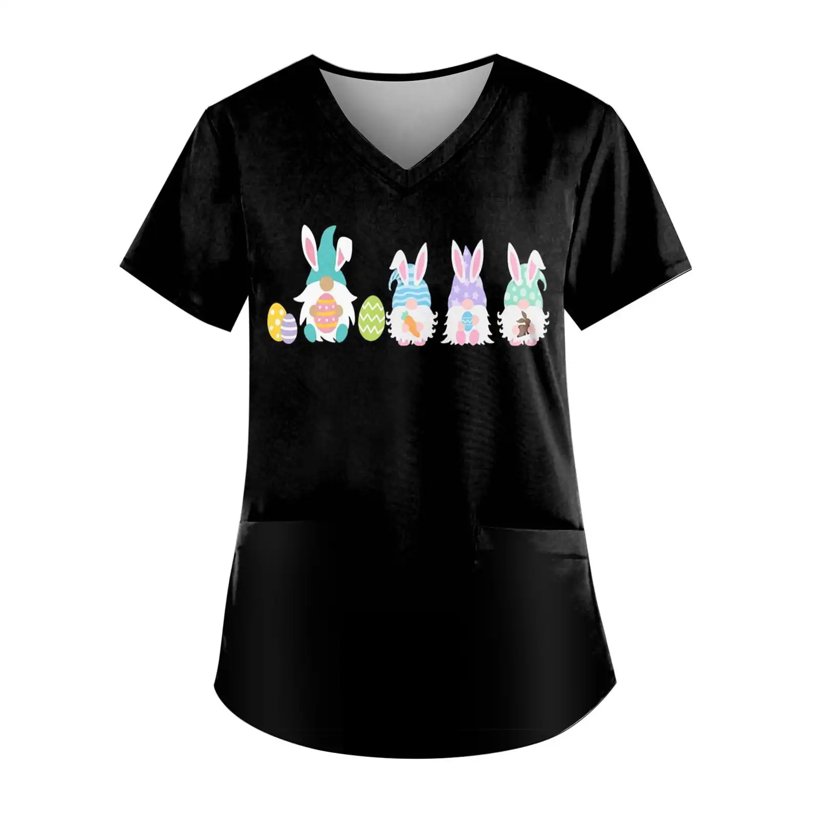 Medical Uniform for Women Easter Bunny Print Women's Scrub V-Neck Short Sleeve Patch Pocket Tops Dental Surgical Uniforms Woman
Medical Uniform for Women Easter Bunny Print Women's Scrub V-Neck Short Sleeve Patch Pocket Tops Dental Surgical Uniforms Woman