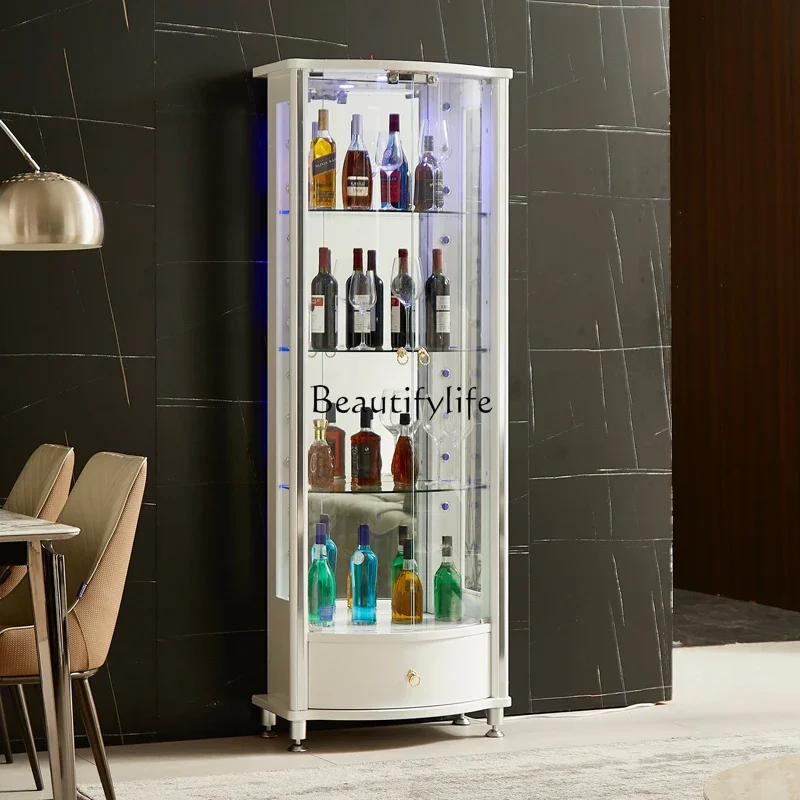 Living room glass door household display cabinet against the wall small locker light luxury high-end new model
Living room glass door household display cabinet against the wall small locker light luxury high-end new model