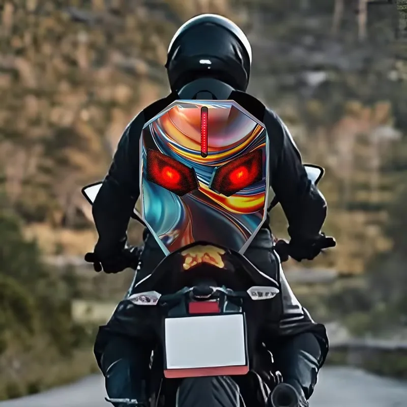 Colorful LED Eyes Cycling Backpack Programmable Cycling Bags with LED Lights App Control Hard Shell Backpacks School Bag
Colorful LED Eyes Cycling Backpack Programmable Cycling Bags with LED Lights App Control Hard Shell Backpacks School Bag