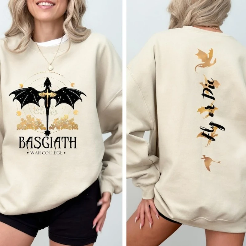 Basgiath War College Sweatshirt Dragon Rider Fourth Wing Violet Sorrengail Xaden Riorson Fly Die Riders Quadrant Rebecca Yoros
Basgiath War College Sweatshirt Dragon Rider Fourth Wing Violet Sorrengail Xaden Riorson Fly Die Riders Quadrant Rebecca Yoros