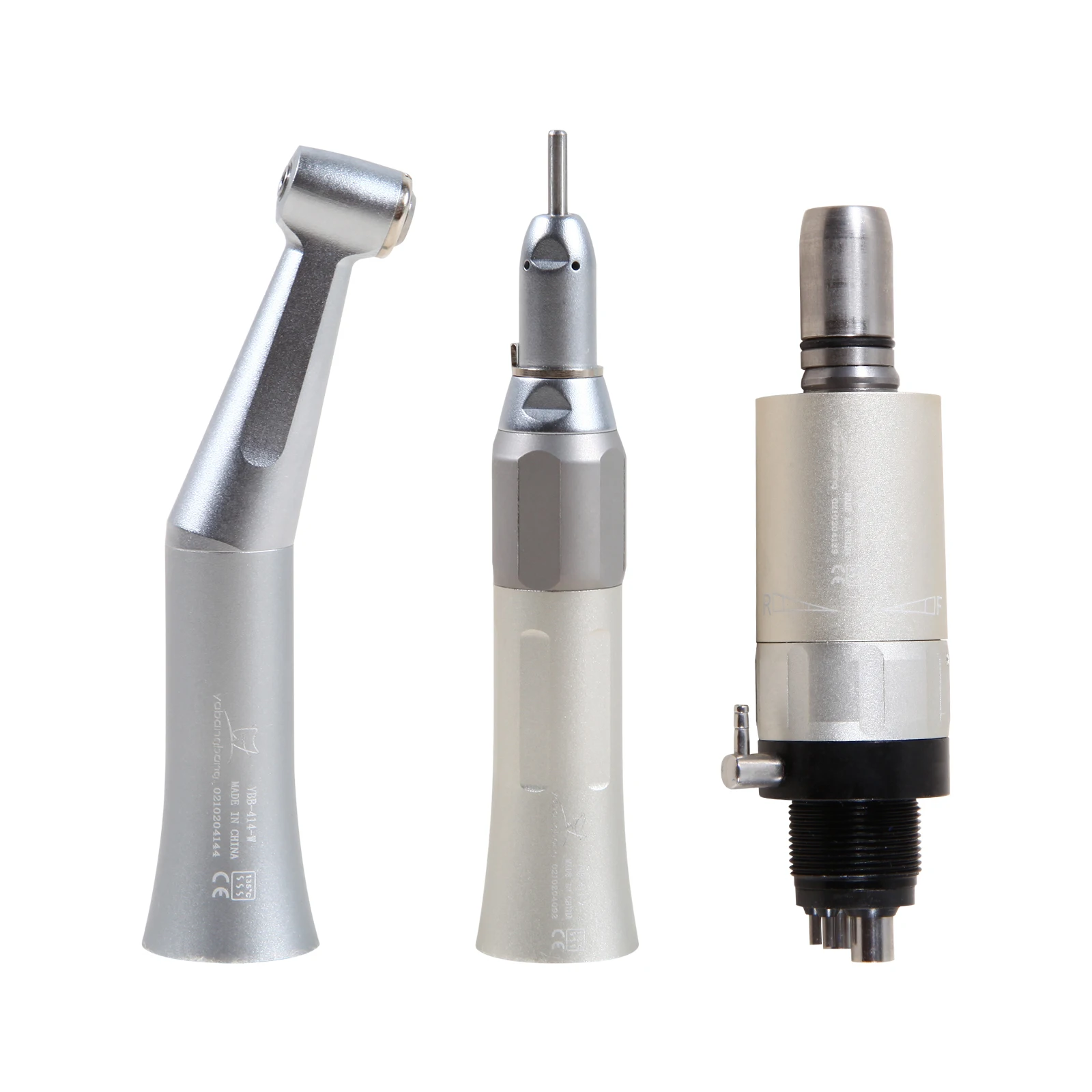 Dental Low Speed Handpiece 1:1 Contra Angle for ø2.35mm CA Burs Push Button Straight NoseCone Air Motor 2/4 Holes
Dental Low Speed Handpiece 1:1 Contra Angle for ø2.35mm CA Burs Push Button Straight NoseCone Air Motor 2/4 Holes