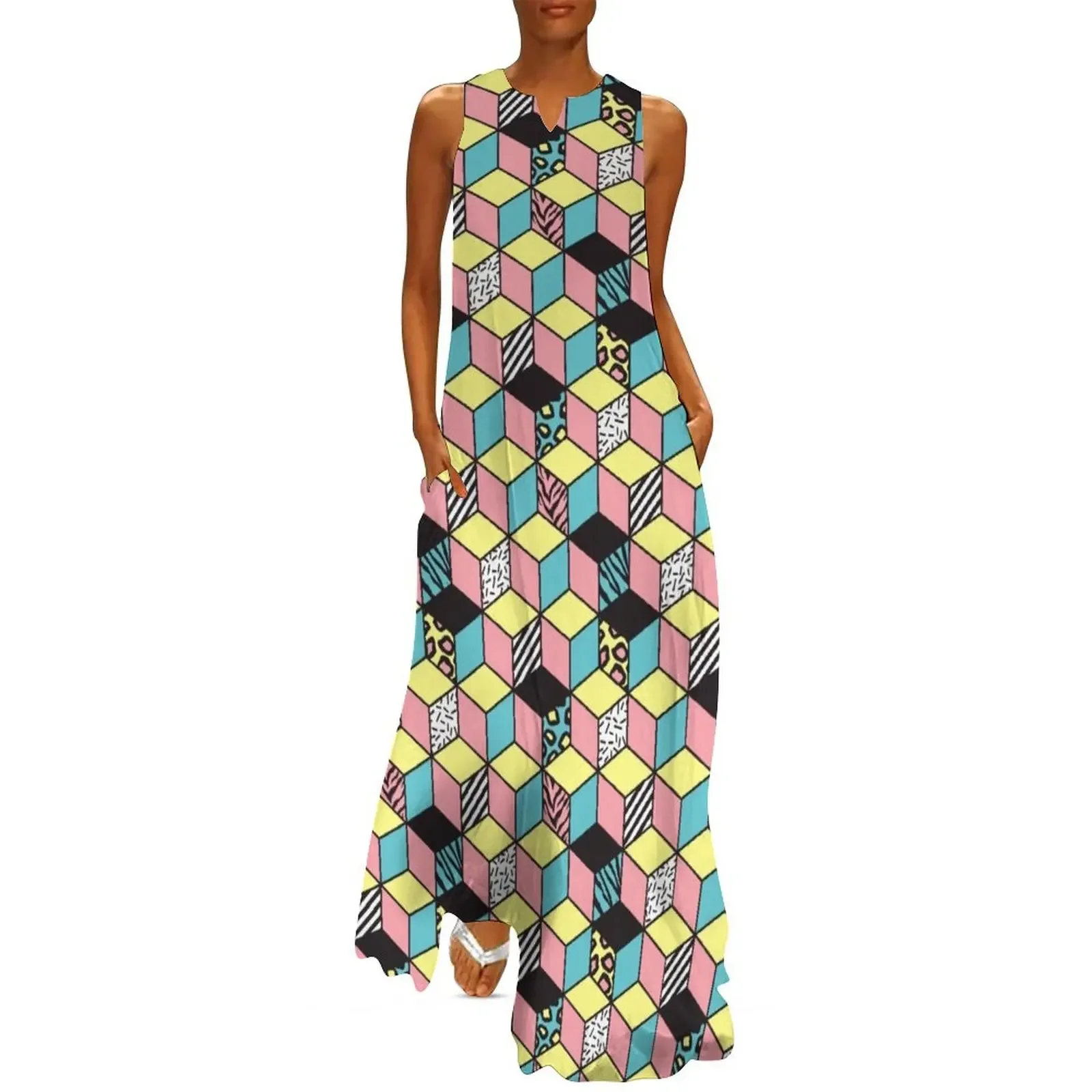 80s Abstract Geometric Memphis Print Long Dress party dress women elegant luxury Summer women's clothing clothes Dresses Dress
80s Abstract Geometric Memphis Print Long Dress party dress women elegant luxury Summer women's clothing clothes Dresses Dress