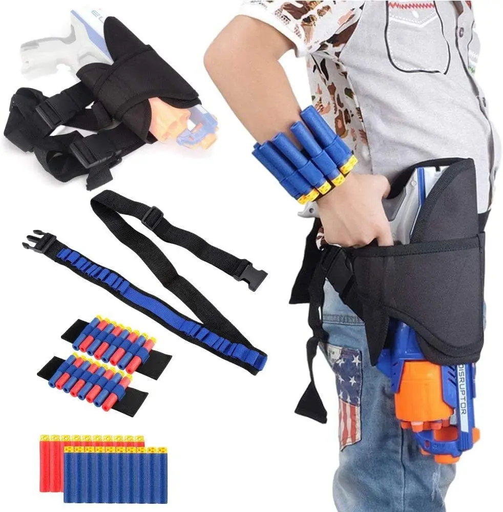 Holster Belt Kit for Nerf N-Strike Elite Series - Accessories Includes Holster Waist Bag Bandolier Sling Strap Wrist Ammo Holder
Holster Belt Kit for Nerf N-Strike Elite Series - Accessories Includes Holster Waist Bag Bandolier Sling Strap Wrist Ammo Holder
