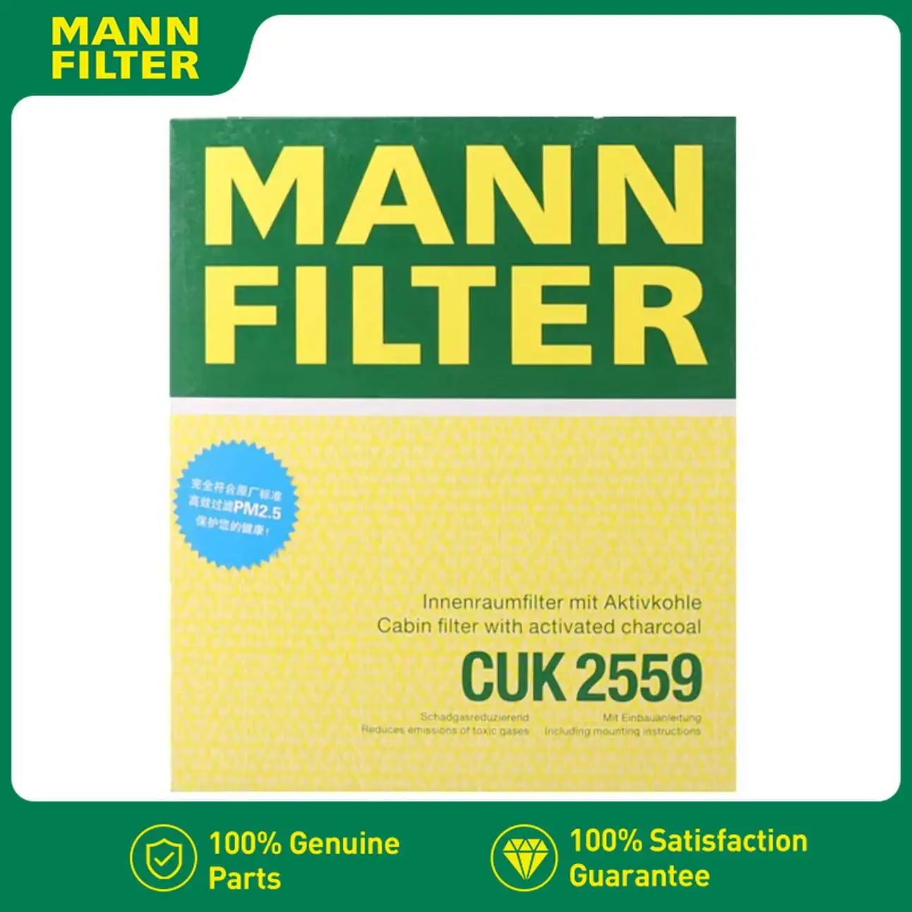 MANN FILTER AC Carbon Cabin Air Filter for Ford Kuga 2008-2012 CUK2559 1253220 1315686 1452344 3M5J19G244AA
MANN FILTER AC Carbon Cabin Air Filter for Ford Kuga 2008-2012 CUK2559 1253220 1315686 1452344 3M5J19G244AA