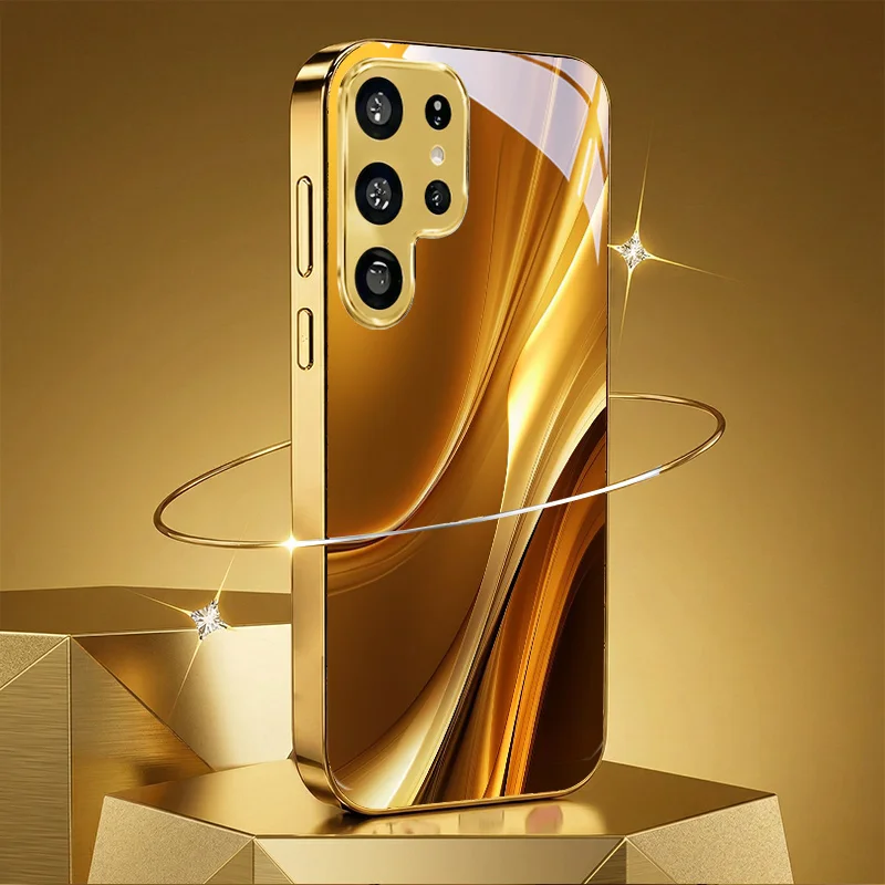 Luxury Gold Wave Pattern phone case mobile phones s25 ultra case Glass for Samsung Galaxy S26 S25 S24 S23 S22 S21 FE,Ultra,Plus
Luxury Gold Wave Pattern phone case mobile phones s25 ultra case Glass for Samsung Galaxy S26 S25 S24 S23 S22 S21 FE,Ultra,Plus