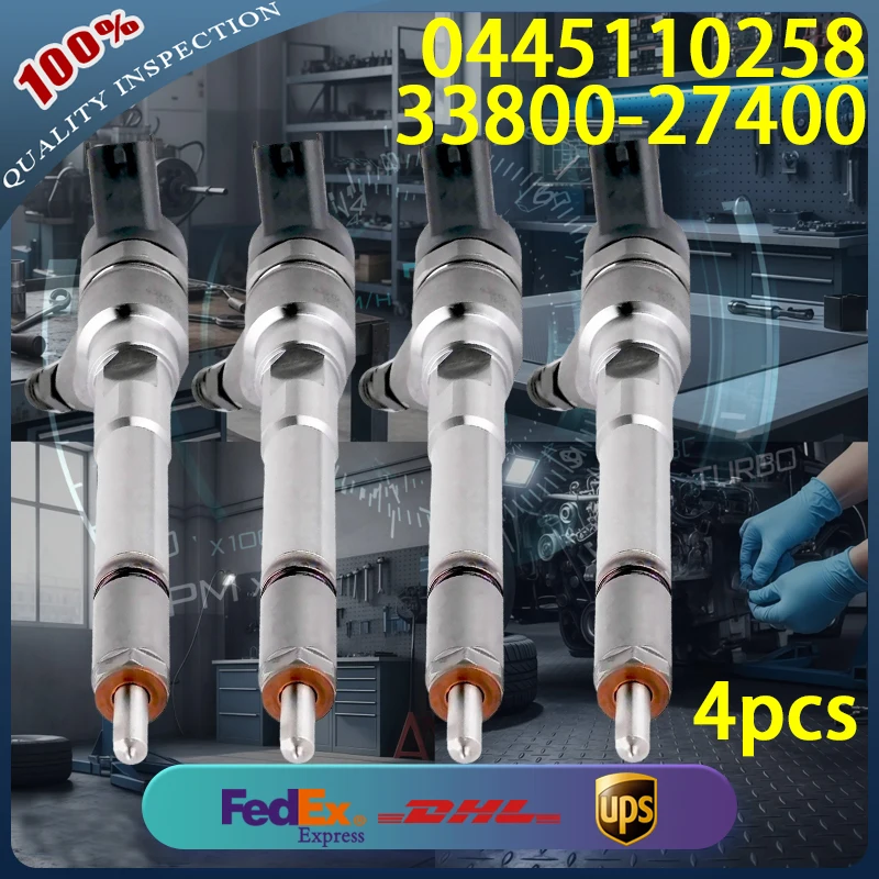 0445110258 Высококачественная дизельная форсунка Common Rail 33800-27400 для дизельного двигателя Hyundai Kia D4EA, 4 шт.
0445110258 Высококачественная дизельная форсунка Common Rail 33800-27400 для дизельного двигателя Hyundai Kia D4EA, 4 шт.