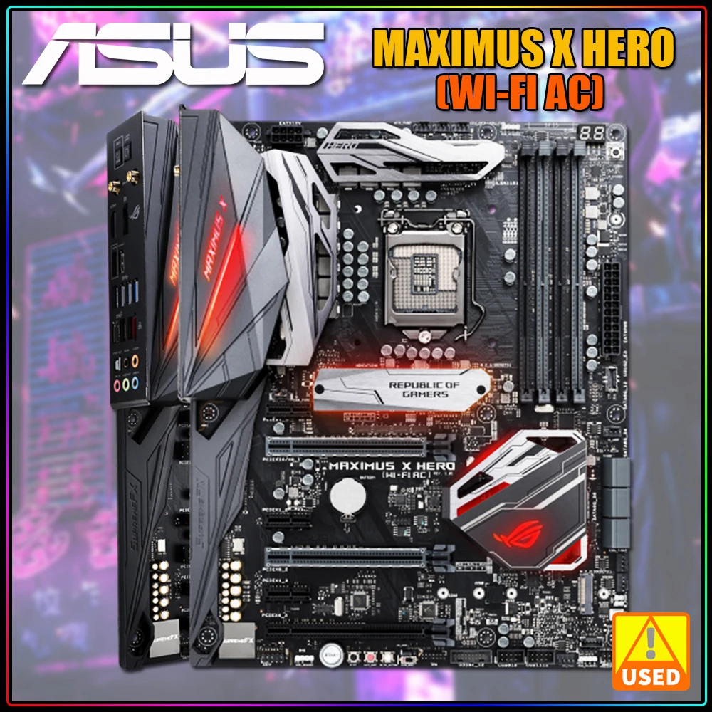 ASUS ROG MAXIMUS X HERO (Wi-Fi AC) Intel Z370 ATX игровая материнская плата Aura Sync RGB LED Lighting 802.11ac Wi-Fi M.2 USB 3,1 Gen 2
ASUS ROG MAXIMUS X HERO (Wi-Fi AC) Intel Z370 ATX игровая материнская плата Aura Sync RGB LED Lighting 802.11ac Wi-Fi M.2 USB 3,1 Gen 2