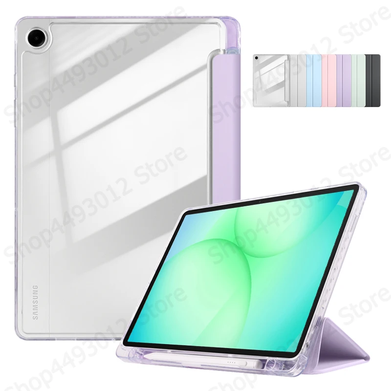 Чехол для Samsung Tab A11 8.7 дюймов, кожаный, складной, с прозрачной акриловой задней панелью, подставкой и держателем для стилуса, для Galaxy Tab A11 8.7
Чехол для Samsung Tab A11 8.7 дюймов, кожаный, складной, с прозрачной акриловой задней панелью, подставкой и держателем для стилуса, для Galaxy Tab A11 8.7