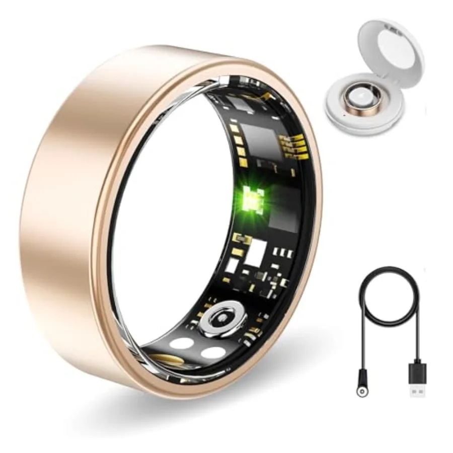 Smart Ring Health Tracker, SleepandExercise Monitor Heart Rate, Blood Oxygen, Fitness Trackers for ManandWomen -Long Lasting Ba
Smart Ring Health Tracker, SleepandExercise Monitor Heart Rate, Blood Oxygen, Fitness Trackers for ManandWomen -Long Lasting Ba