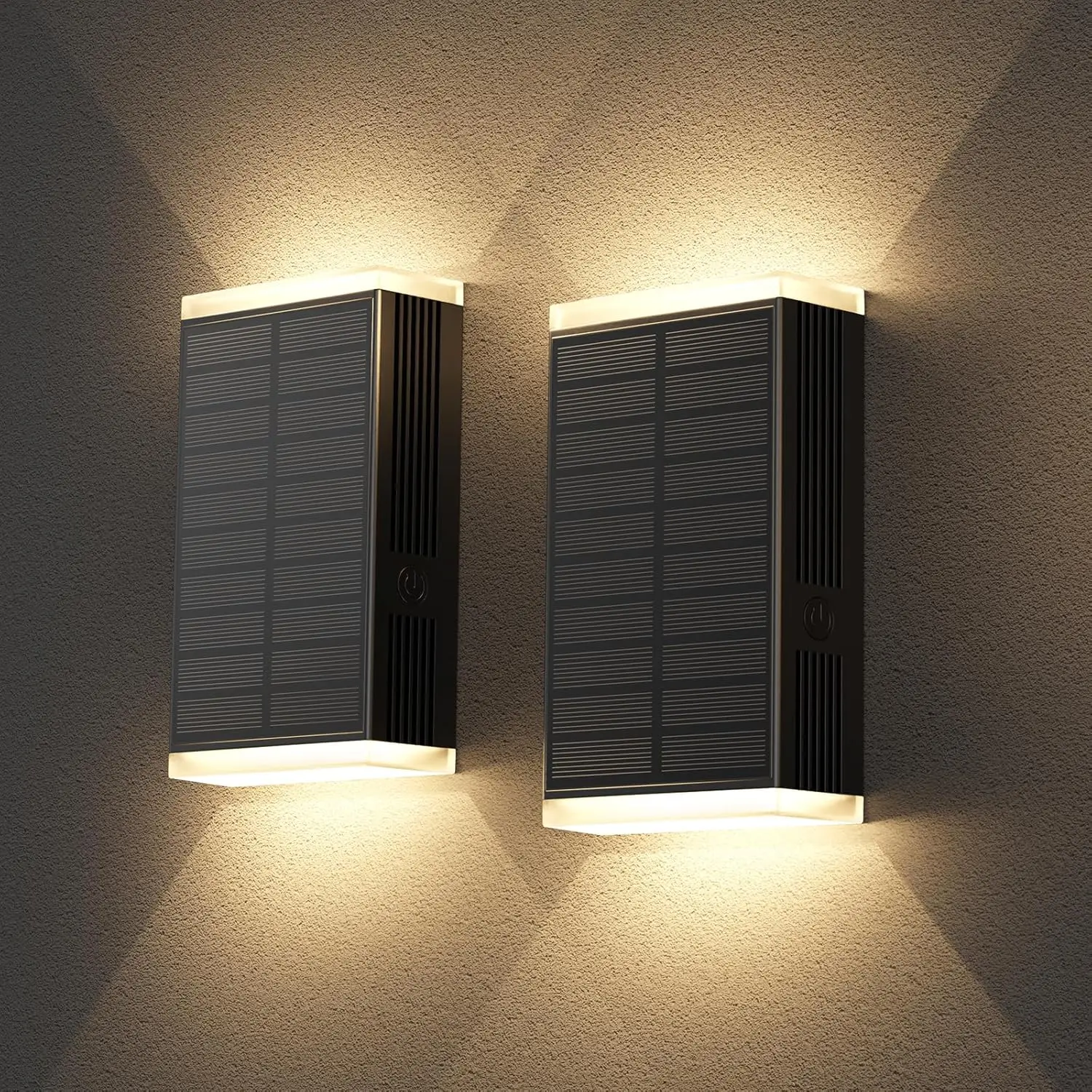 Solar Wall Light Outdoor, 3 Modes 3000K-6000K, Dusk to Dawn, IP67 Waterproof, Up & Down, 2 Pack
Solar Wall Light Outdoor, 3 Modes 3000K-6000K, Dusk to Dawn, IP67 Waterproof, Up & Down, 2 Pack