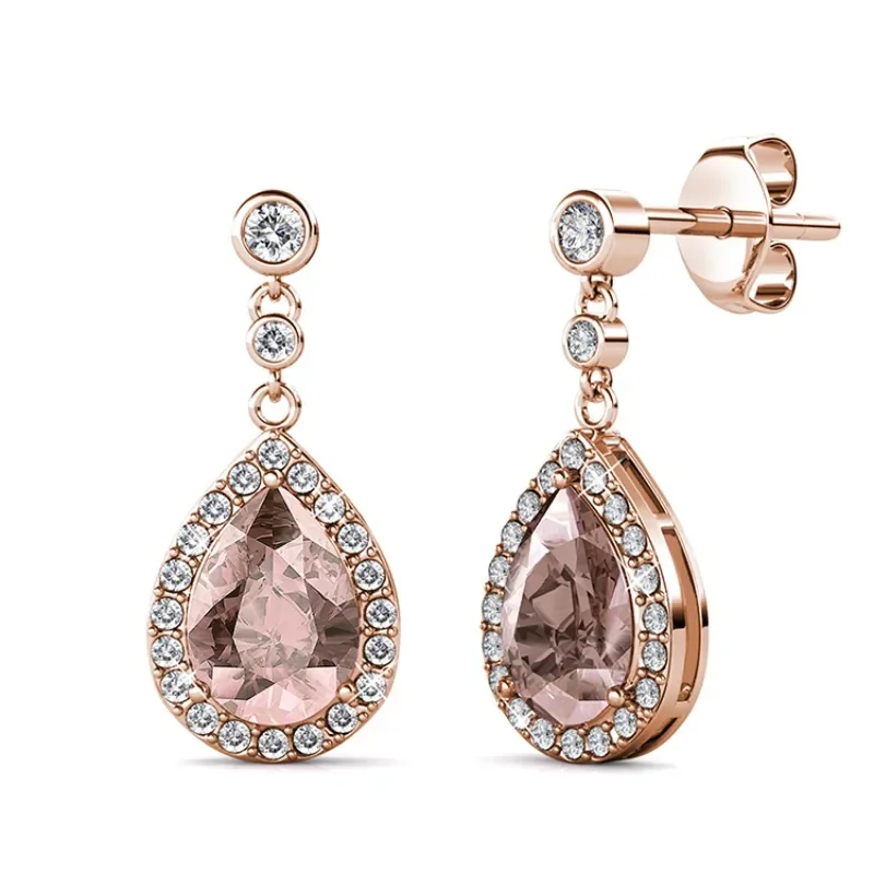 Daisini Роскошные серьги-капли с кристаллами Сваровски из латуни с покрытием из розового золота, серьги со стразами для женщин, вечерние украшения
Daisini Роскошные серьги-капли с кристаллами Сваровски из латуни с покрытием из розового золота, серьги со стразами для женщин, вечерние украшения