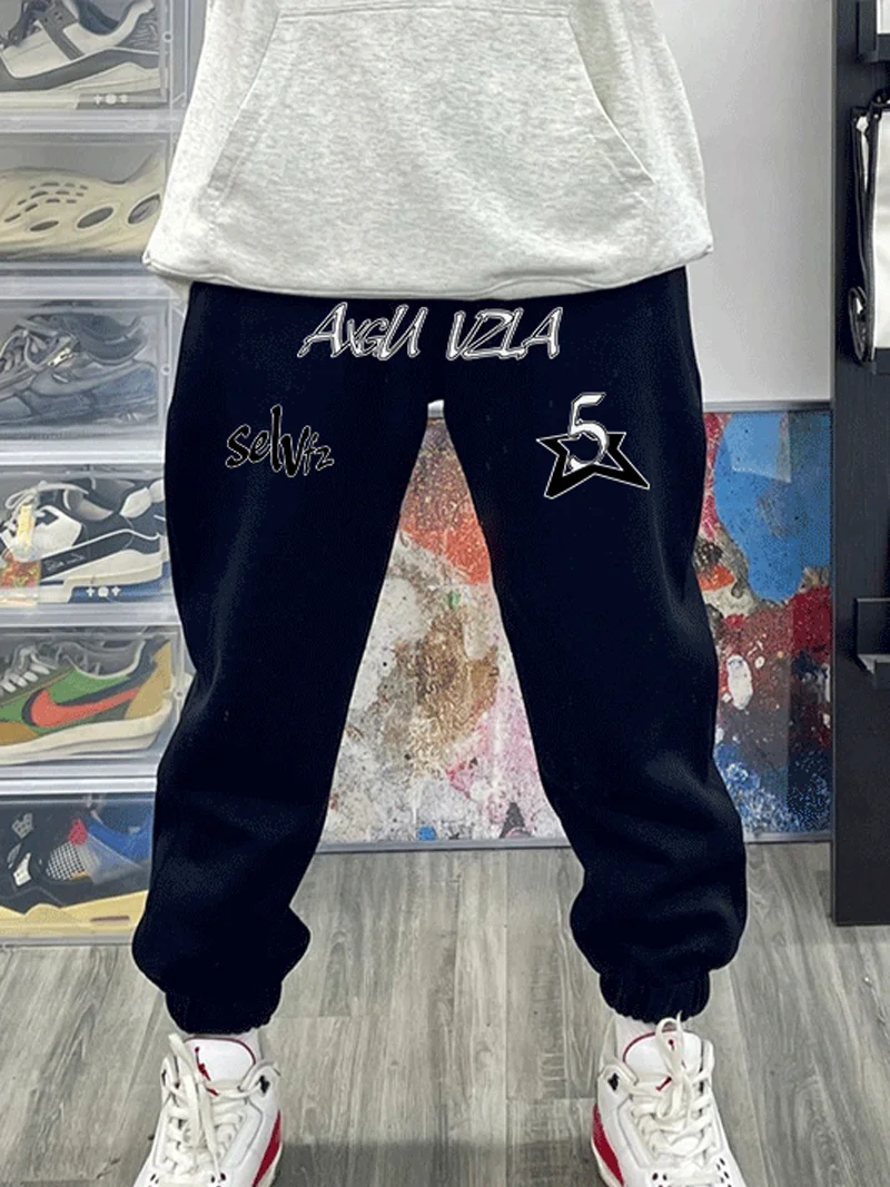 Мужские повседневные брюки American Sle: весенне-осенние, спортивные, с принтом, на шнурке, свободного кроя
Мужские повседневные брюки American Sle: весенне-осенние, спортивные, с принтом, на шнурке, свободного кроя