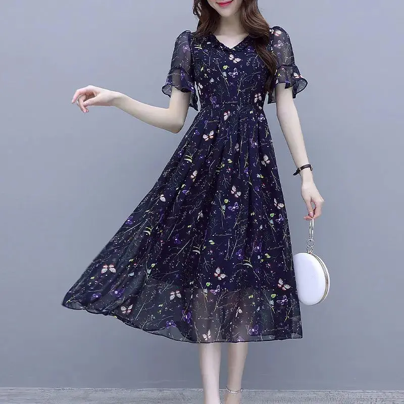 Stylish Casual Butterfly Printed Midi Dress Summer Bandage Elegant V-Neck Female Clothing A-Line Commute Ruffles Spliced Dresses
Stylish Casual Butterfly Printed Midi Dress Summer Bandage Elegant V-Neck Female Clothing A-Line Commute Ruffles Spliced Dresses