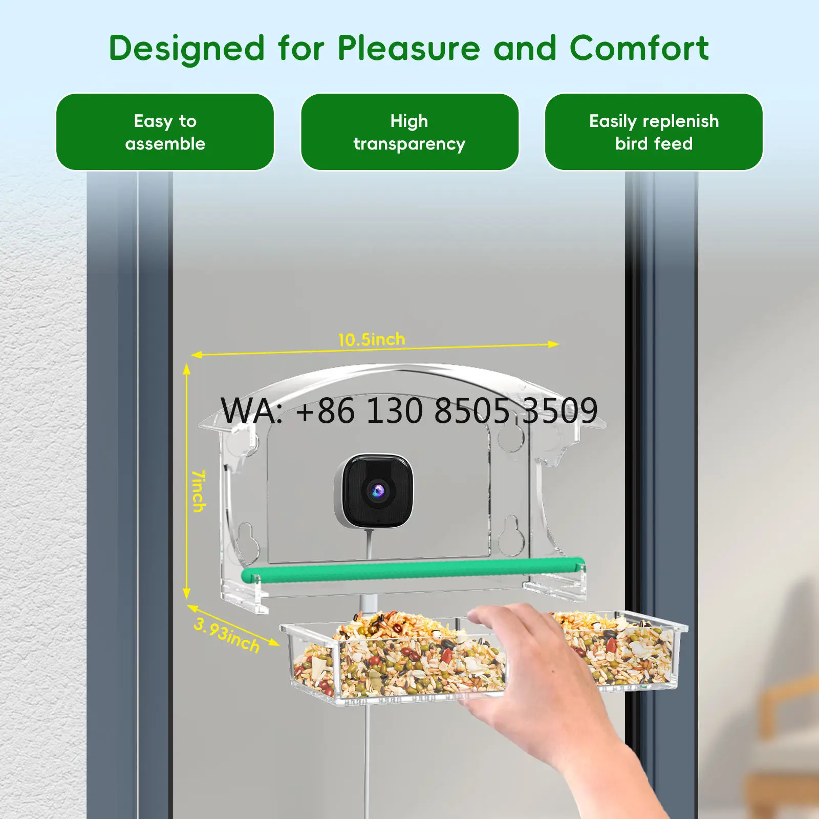 Wireless 2K HD Birdwatching Camera with AI Identification for Backyard Wild Bird Feeding Professional Smart Bird Feeder
Wireless 2K HD Birdwatching Camera with AI Identification for Backyard Wild Bird Feeding Professional Smart Bird Feeder