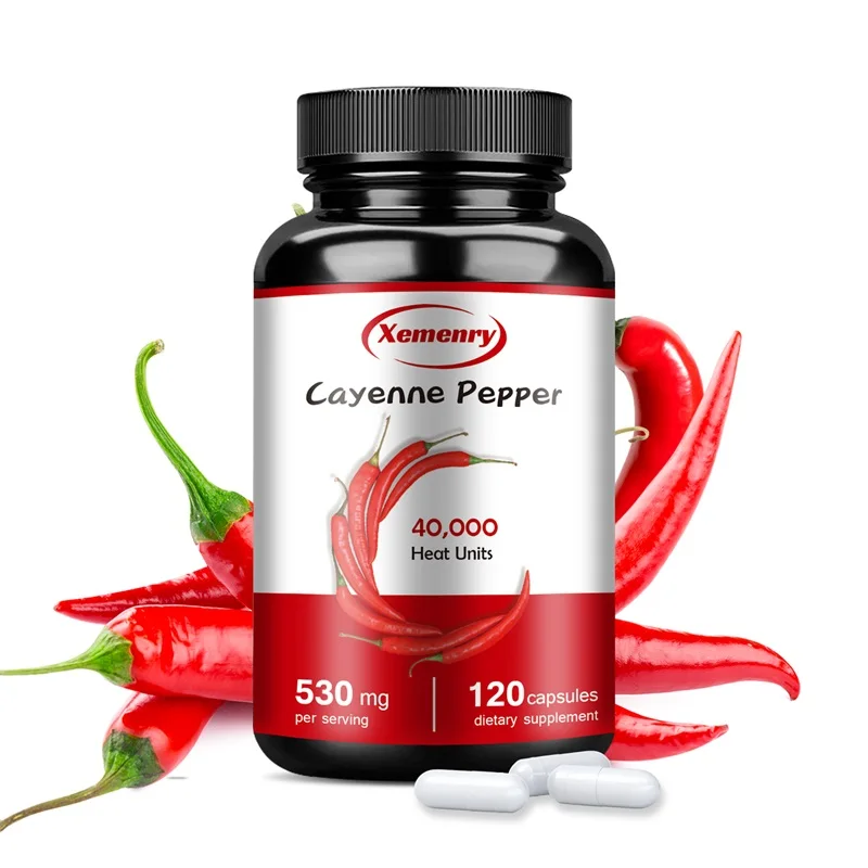 Cayenne Pepper Capsules - Promotes Digestion & Blood Circulation, Supports Cardiovascular Health, Energy, Enhance Immunity
Cayenne Pepper Capsules - Promotes Digestion & Blood Circulation, Supports Cardiovascular Health, Energy, Enhance Immunity