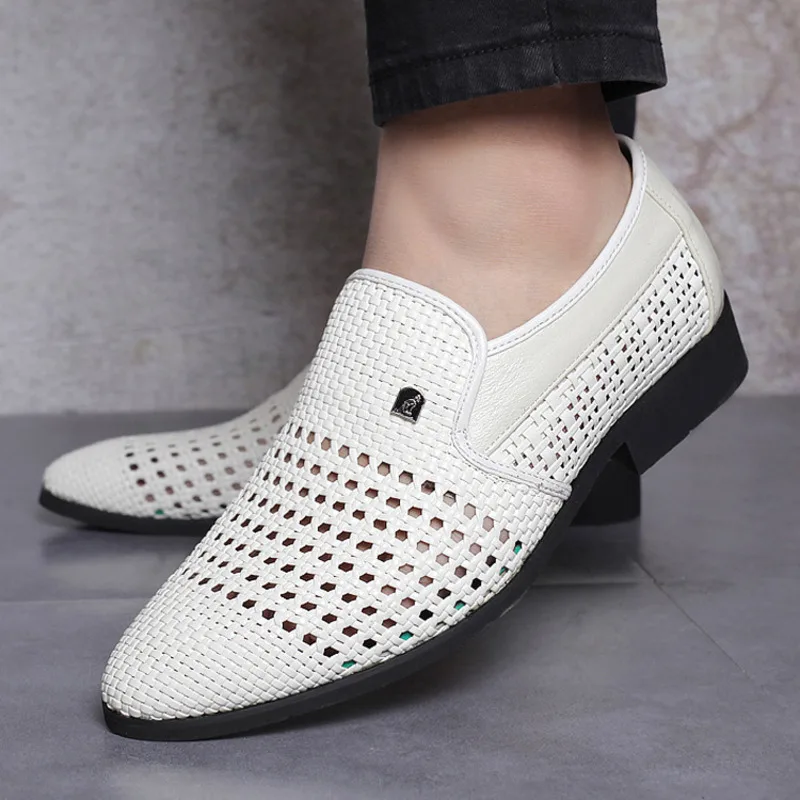 New Fashionable Top Layer Cowhide Business Dress Sandals Hollow Breathable Knitted Men's Trade Men Sneakers Leather Suedes Shoe
New Fashionable Top Layer Cowhide Business Dress Sandals Hollow Breathable Knitted Men's Trade Men Sneakers Leather Suedes Shoe