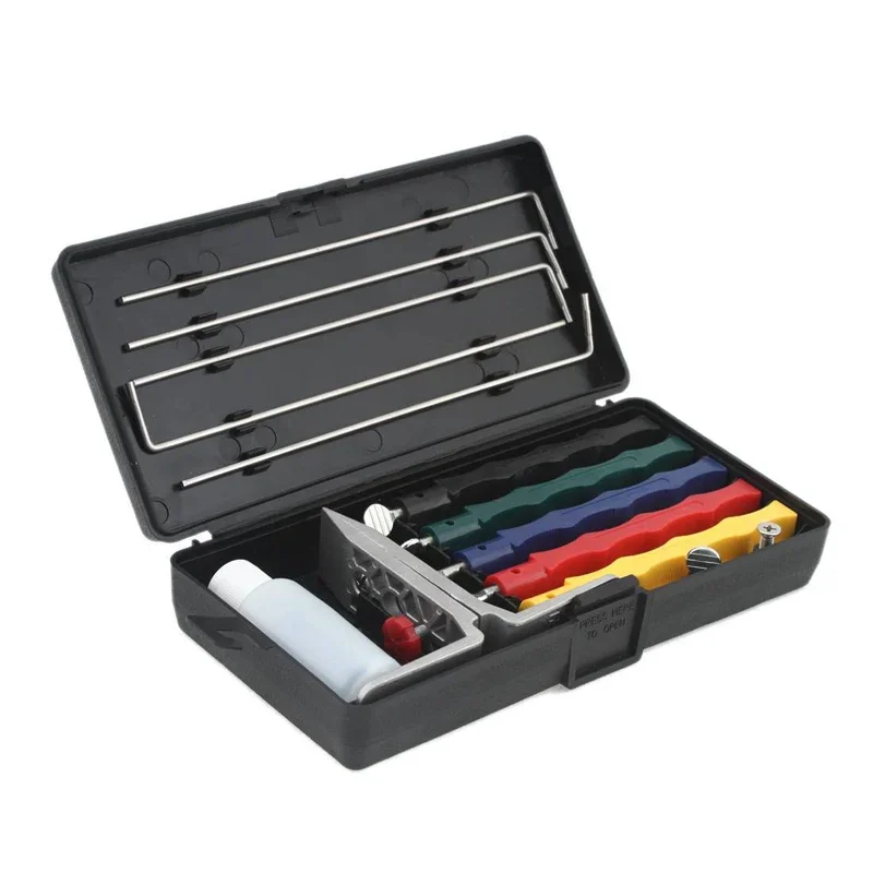 UPORS Knife Sharpener Professional Sharpening System with 5 Whetstone Version & Storage Box Portable Kitchen Knife Sharpener Kit
UPORS Knife Sharpener Professional Sharpening System with 5 Whetstone Version & Storage Box Portable Kitchen Knife Sharpener Kit