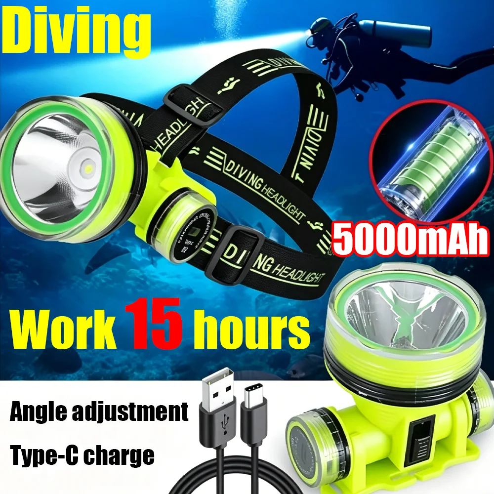 Newest Professional Diving Headlights Lighting 15h Rechargeable Underwater Lantern Diving Headlamps Super Bright Dive Head Torch
Newest Professional Diving Headlights Lighting 15h Rechargeable Underwater Lantern Diving Headlamps Super Bright Dive Head Torch