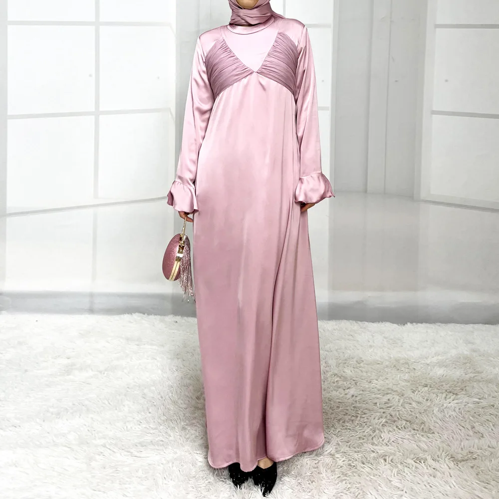 Luxury Dubai Abayas Satin Muslim Evening Dress Women Turkey Kaftan Eid Ramadan Islam Clothing Femme Musulmane Robe Caftan Gown
Luxury Dubai Abayas Satin Muslim Evening Dress Women Turkey Kaftan Eid Ramadan Islam Clothing Femme Musulmane Robe Caftan Gown