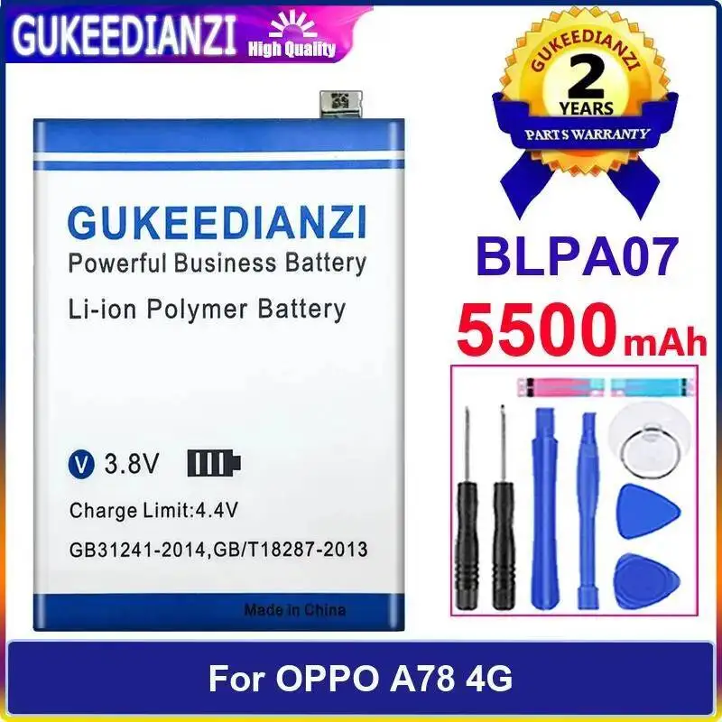 5500Mah For Oppo A78 4G Safe Reliable Power Supply BLPA07 Mobile Phone Battery
5500Mah For Oppo A78 4G Safe Reliable Power Supply BLPA07 Mobile Phone Battery