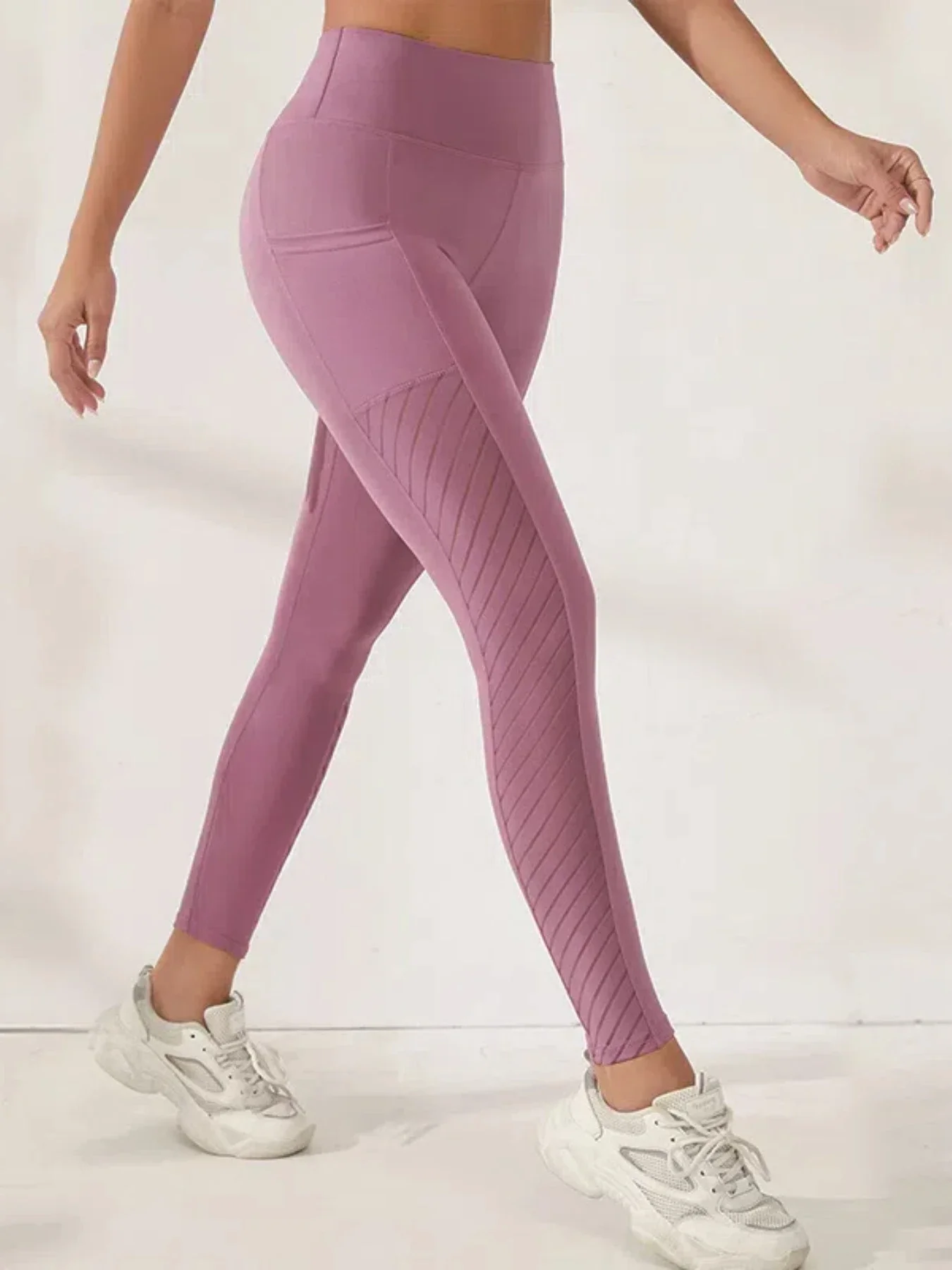 Women's Side Mesh High Waist Yoga Pants With Pockets Leggings for Women Tummy Control Workout Ankle Length Pants Casual Style
Women's Side Mesh High Waist Yoga Pants With Pockets Leggings for Women Tummy Control Workout Ankle Length Pants Casual Style