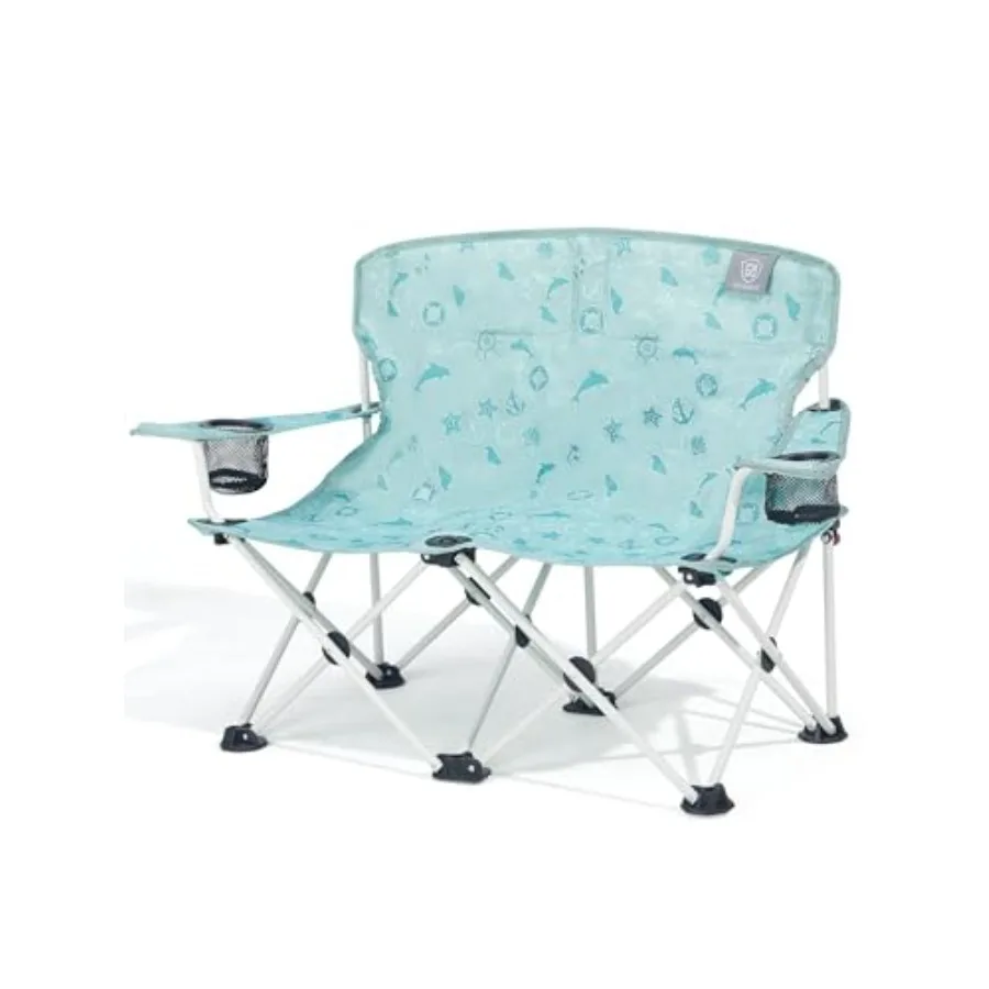 Double Camping Chair Foldable Loveseat for Beach Playroom Green Polyester with Padded Seat Mesh Pocket Cup Holders Supports 300
Double Camping Chair Foldable Loveseat for Beach Playroom Green Polyester with Padded Seat Mesh Pocket Cup Holders Supports 300