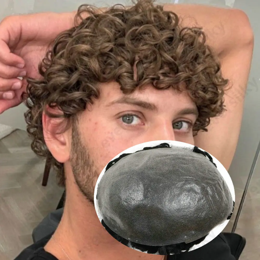 20mm Curly Men's Wig 0.06mm Thin Skin PU Base Men Toupee Human Hair V Loop Replacement Hair System For Men's Hair Prosthesis
20mm Curly Men's Wig 0.06mm Thin Skin PU Base Men Toupee Human Hair V Loop Replacement Hair System For Men's Hair Prosthesis