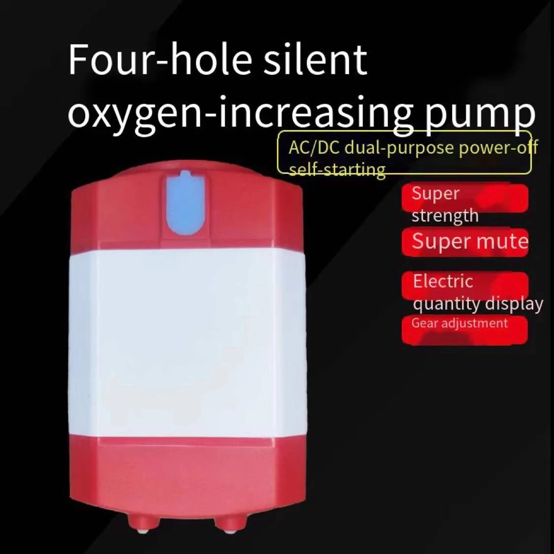 Fish tank oxygen pump atmospheric volume oxygen pump AC and DC dual-use air pump outdoor fishing pump aquarium accessories
Fish tank oxygen pump atmospheric volume oxygen pump AC and DC dual-use air pump outdoor fishing pump aquarium accessories
