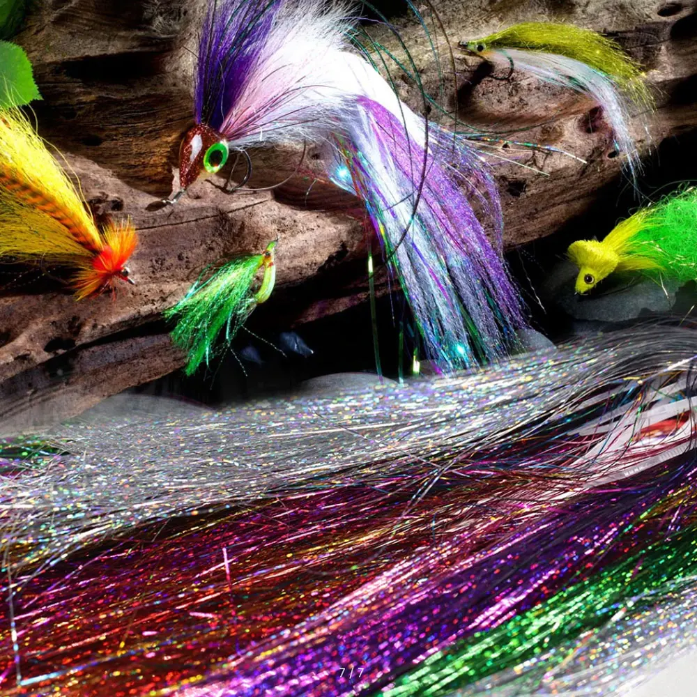 Soft Holographic Flat Flash Tinsel Fly Tying Material Pike Trout Streamers Jig Fishing Hook Lure Fishing Lures Fishing Tools
Soft Holographic Flat Flash Tinsel Fly Tying Material Pike Trout Streamers Jig Fishing Hook Lure Fishing Lures Fishing Tools