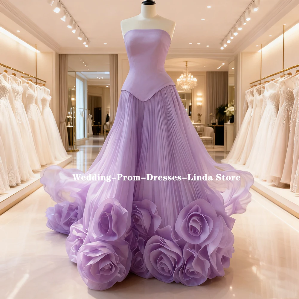 Luxury Lilac Strapless Full Length A-Line Satin Organza Formal Evening Dresses Birthday Gala Party Prom Gowns Customized
Luxury Lilac Strapless Full Length A-Line Satin Organza Formal Evening Dresses Birthday Gala Party Prom Gowns Customized