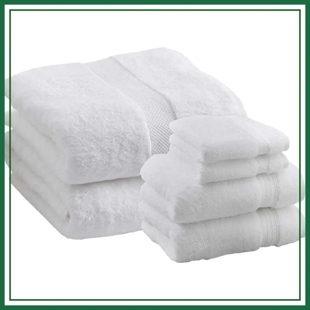6-Piece Hygro Cotton Towel Set - 2 Bath Sheets, 2 Hand Towels, 2 Washcloths - White
6-Piece Hygro Cotton Towel Set - 2 Bath Sheets, 2 Hand Towels, 2 Washcloths - White