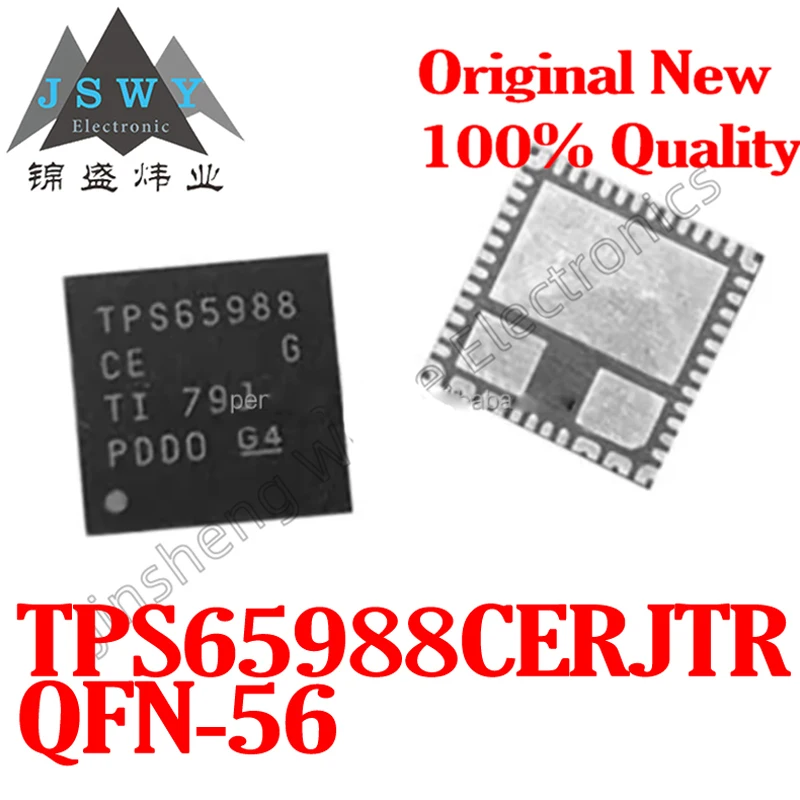 (1/40 pcs) TPS65988CERJTR TPS65988CE TPS65988 QFN-56 USB Type - C and PD Controller Chip Brand New and Original In Stock
(1/40 pcs) TPS65988CERJTR TPS65988CE TPS65988 QFN-56 USB Type - C and PD Controller Chip Brand New and Original In Stock